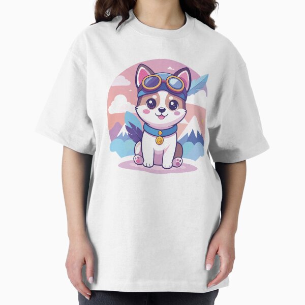 Cute Kawaii Explorer Dog with Snow Goggles T-Shirt