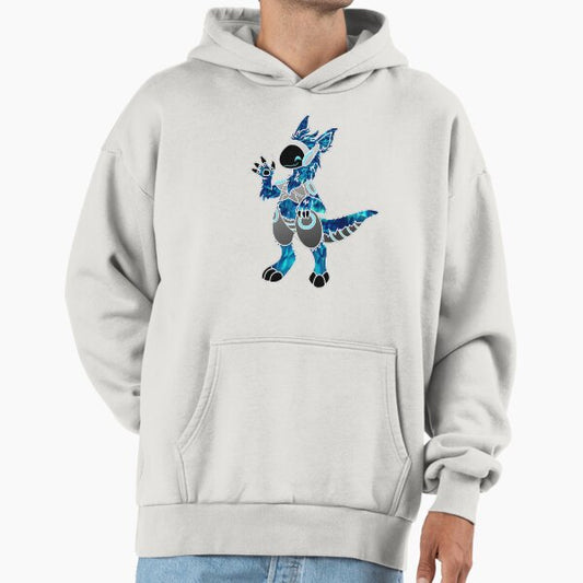Protogen Fursuit Waving tie dye Blue Fursona Furry Hoodie