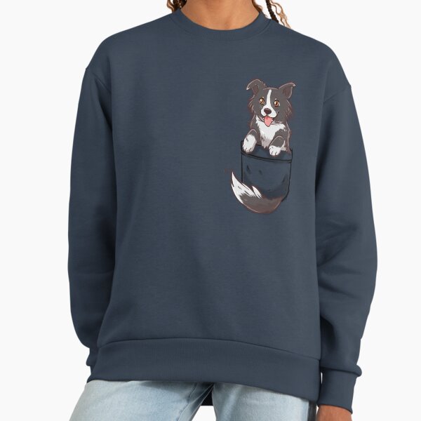 Pocket Cute Border Collie Dog Sweatshirt
