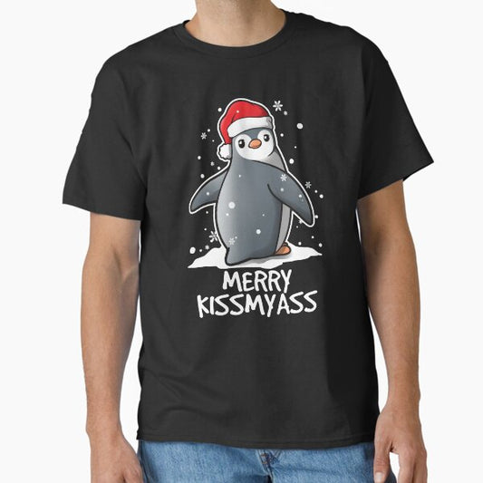 Penguin merry kissmyass christmas sweater T-Shirt