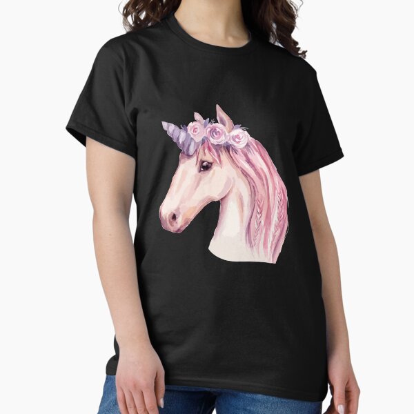 Watercolor Pink Unicorns T-Shirt