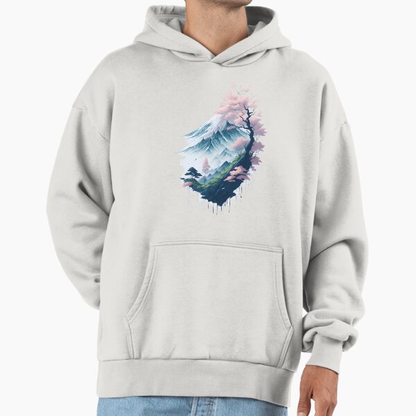 Japan nature watercolor Hoodie