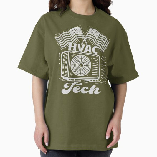 HVAC Technician Men American Flag USA Vintage design T-Shirt