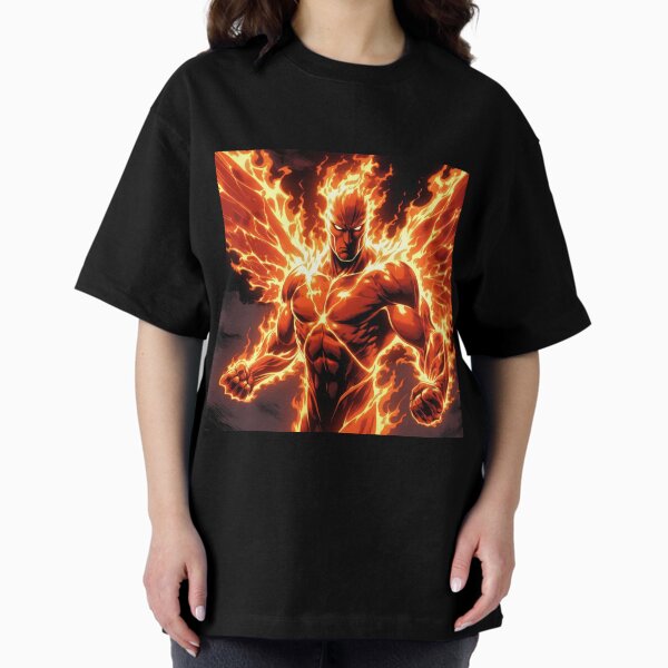 Winged Superhero Breathing Fire | Epic Action Collection T-Shirt