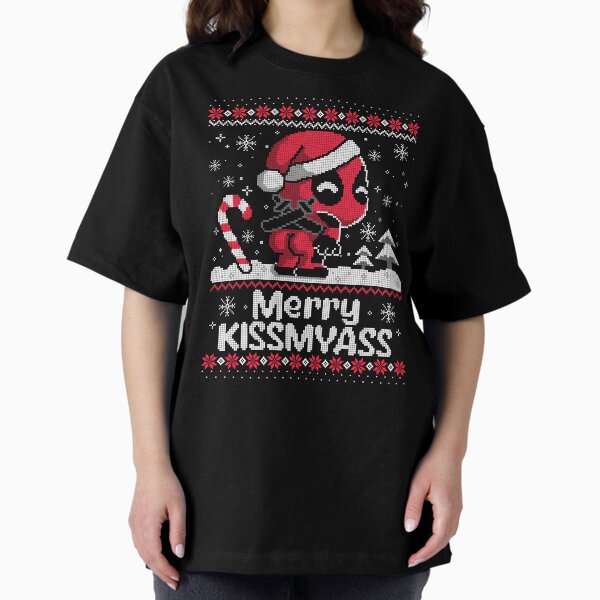 Merry kissmyass superhero ugly christmas sweater T-Shirt