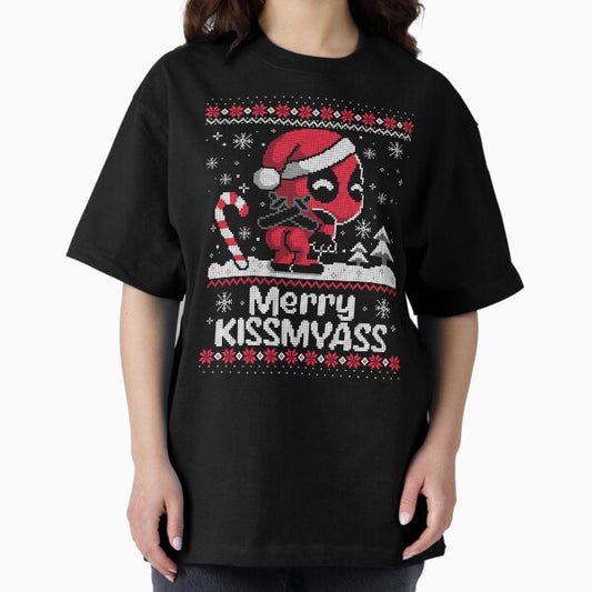 Merry kissmyass superhero ugly christmas sweater T-Shirt