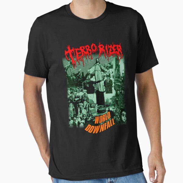 World Downfall by Terrorizer Classic Old School Death Grind Metal T-Shirt