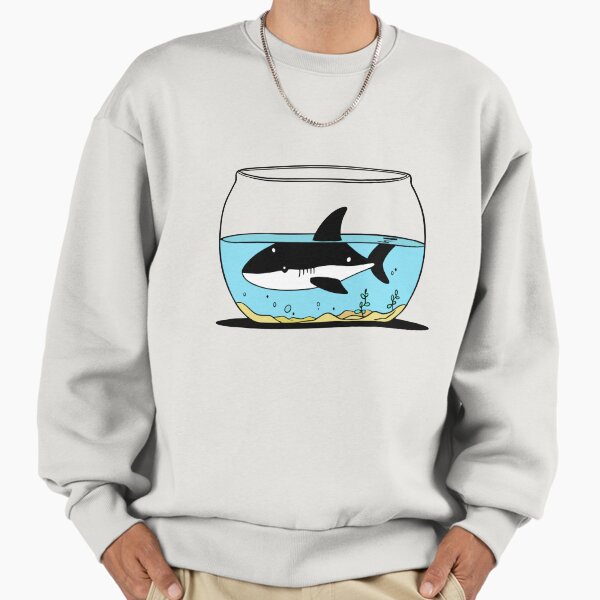 A tiny shark in a fishbowl Sweatshirt