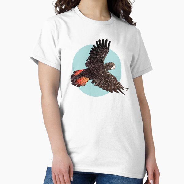 Red Tailed Black Cockatoo - Design 2 T-Shirt