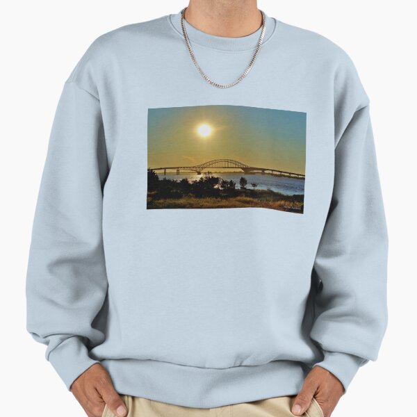 Summer Sunset Over Robert Moses Beach Bridge Sweatshirt