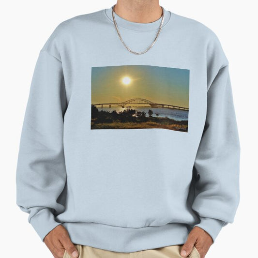 Summer Sunset Over Robert Moses Beach Bridge Sweatshirt