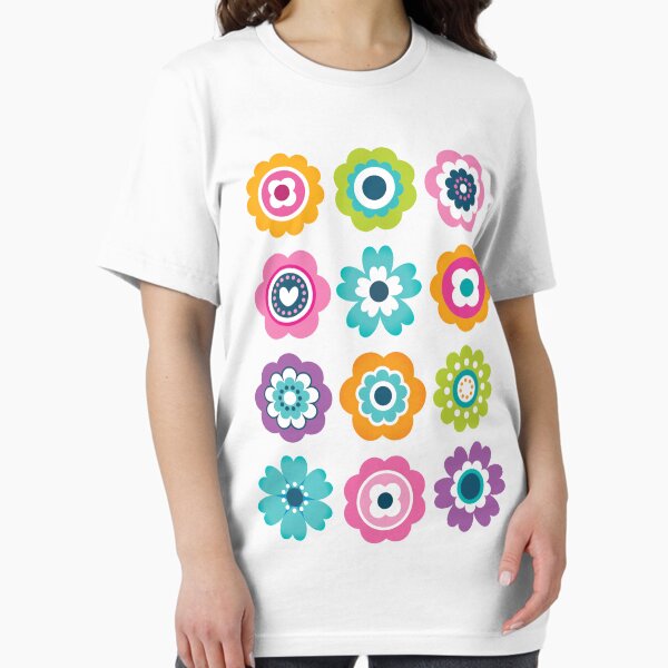 Mod Flowers in Spring Colors T-Shirt