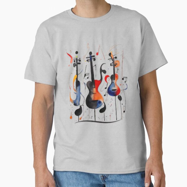 Copia de Graphic design inspired by music with guitars. T-Shirt