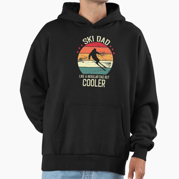 Ski Dad Like A Regular Dad But Cooler - Vintage Retro Ski Dad Gift Hoodie