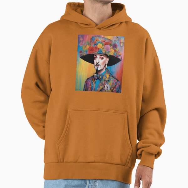 "Psychedelic Rainbow Reverie: Boy George's Vibrant Aura" Hoodie