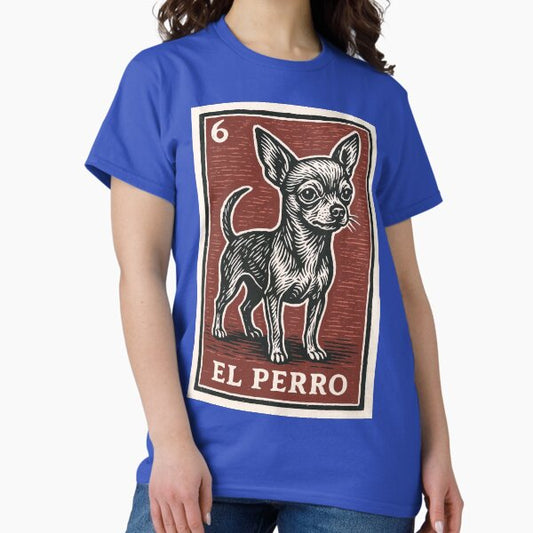 Mexican Lottery Card El Perro The Dog T-Shirt
