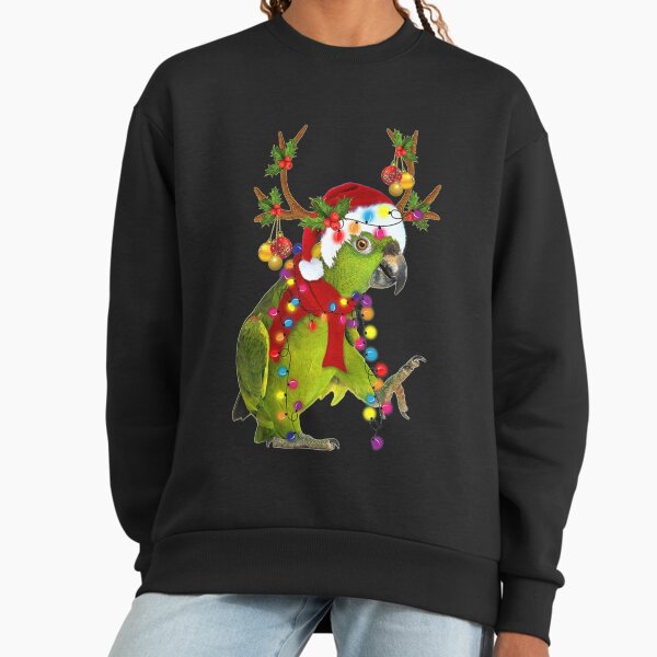 Parrot Gorgeous Reindeer Christmas Lights Tree Scarf Xmas Santa Claus Sweatshirt