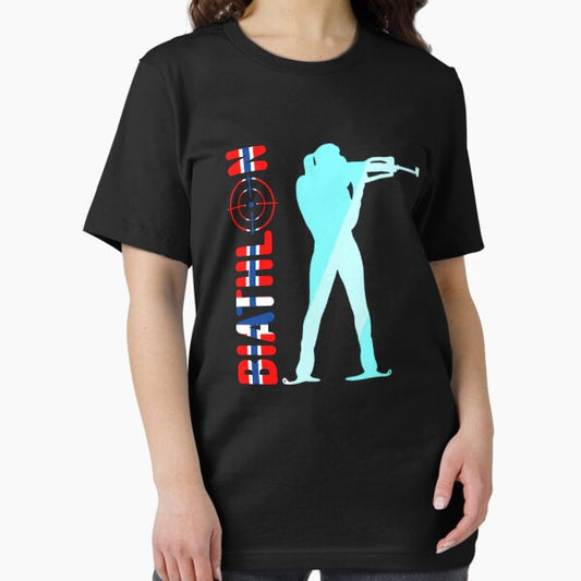 Biathlon Norway Flag | Norway Team Biathlon | Winter Sports T-Shirt