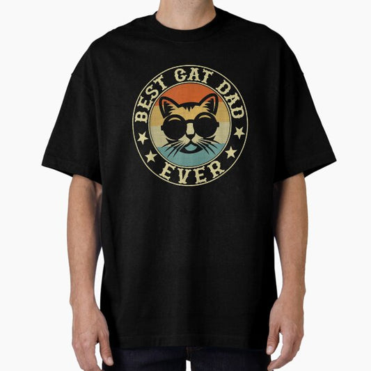 Vintage Best Cat Dad Ever T-Shirt
