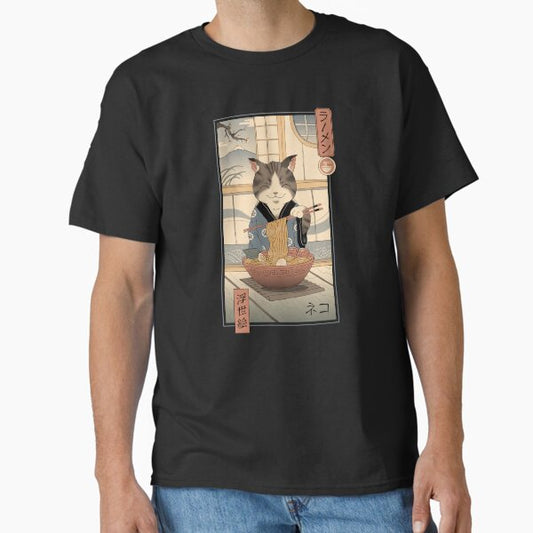 Neko Ramen Ukiyo-e T-Shirt