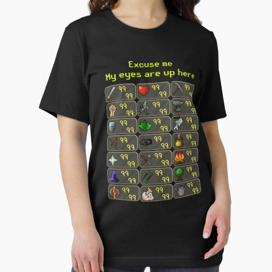 Excuse Me My Eyes Are Up Here Game T-Shirt
