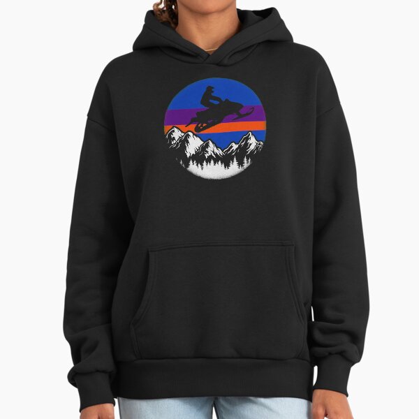 Snowmobiling Sled, Vintage American Snowmobile Hoodie