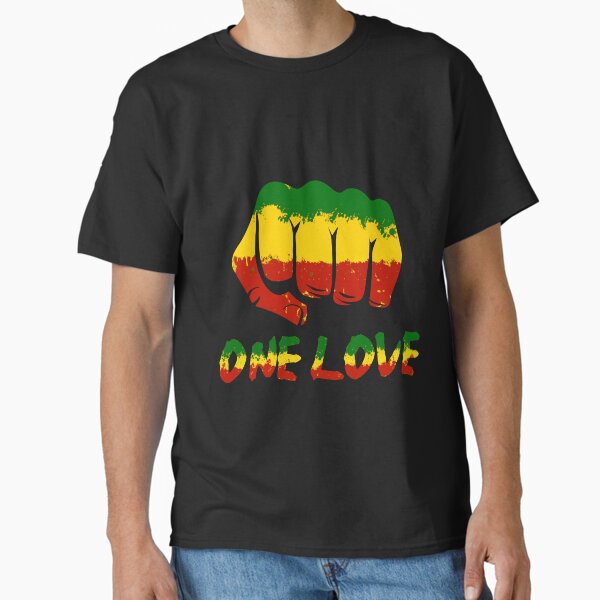 Fist One Love Rasta Reggae Jamaica Roots T-Shirt