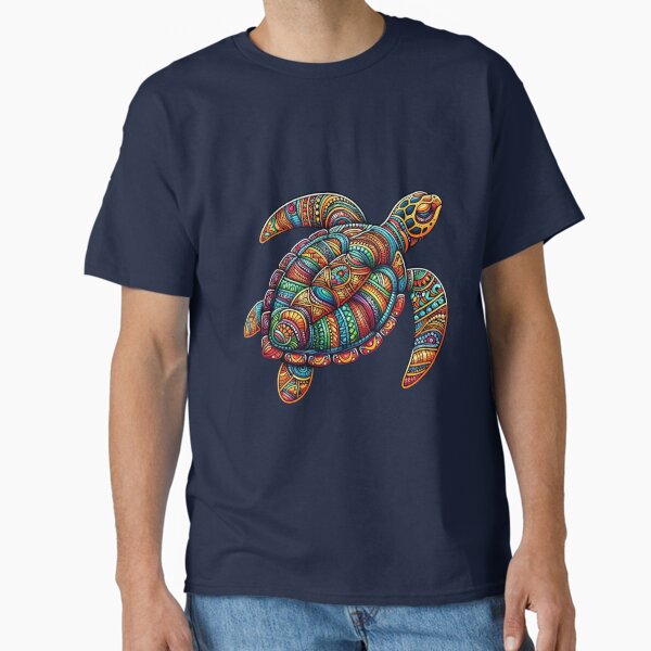 Totle the Tribal Turtle – Transparent Background Design T-Shirt