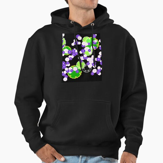 Purple cherry blossoms in the water Hoodie