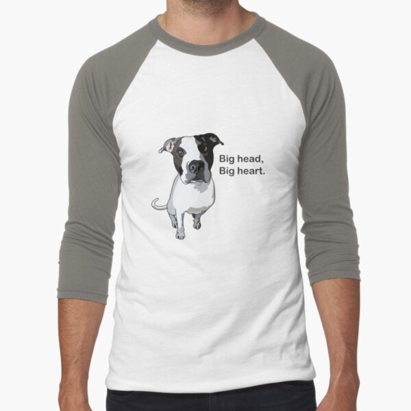 Big Head. Big Heart Baseball ¾ Sleeve T-Shirt