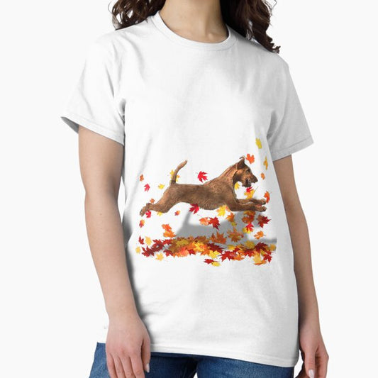 Irish Terrier in the Leaves T-Shirt