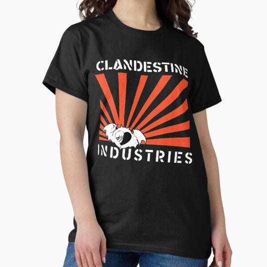 Clandestine Industries (White Text) T-Shirt