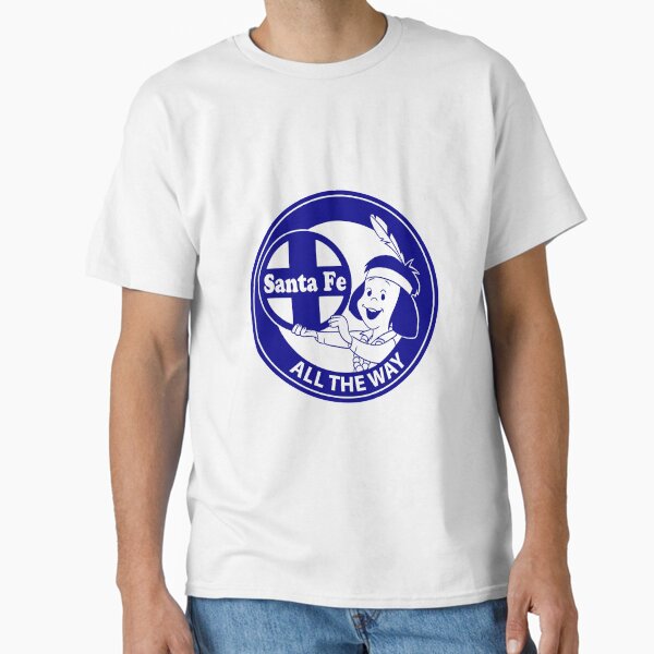 Santa Fe Railway Lil Chief "All the Way" Blue Clean T-Shirt