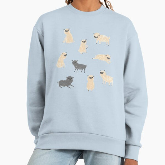 Pug Pattern Sweatshirt