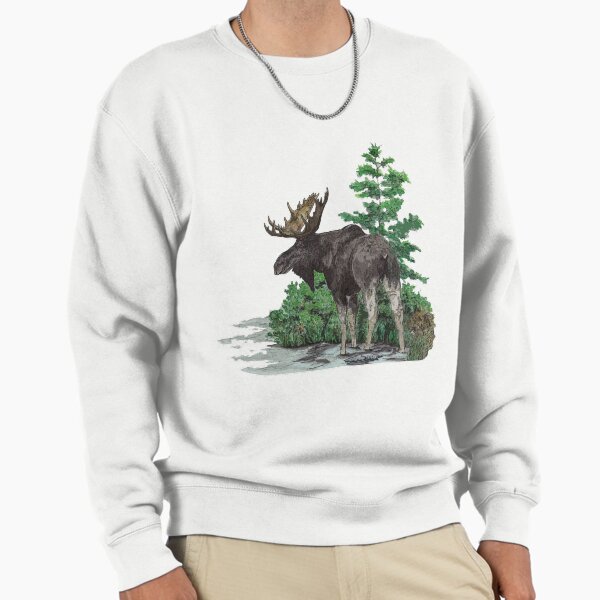 Moose watercolor Sweatshirt