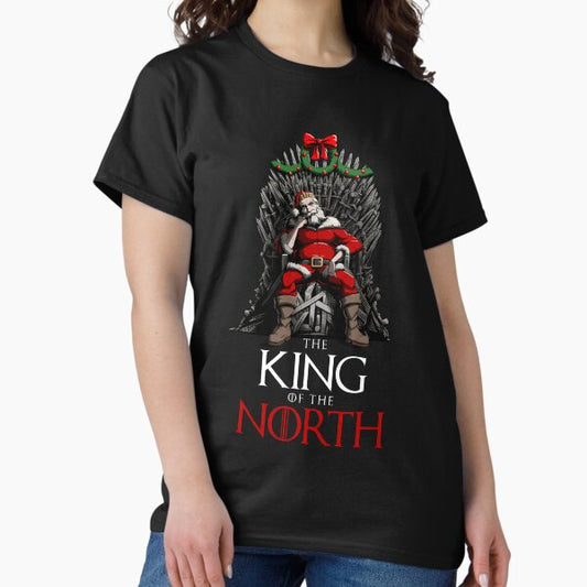 Santa the Real King of the North on his Throne with no Game T-Shirt