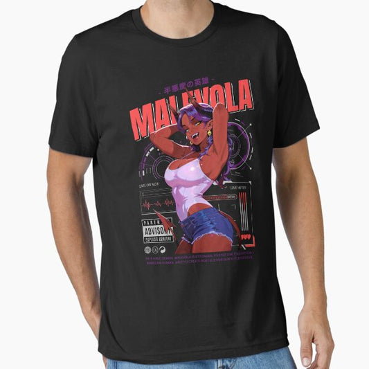 Demon Girl Male Vola Techno Art T-Shirt