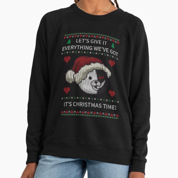 Monokuma Ugly Christmas Sweater - Dangan Lightweight Sweatshirt