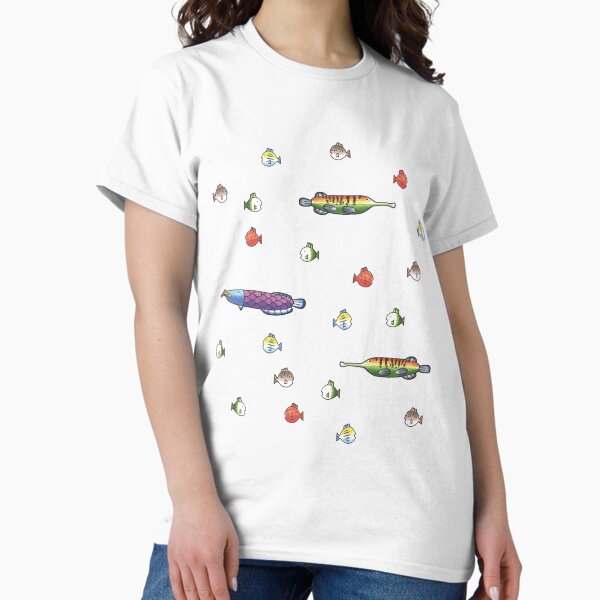 Fishing Wii Sports Fish Species - Seamless Pattern T-Shirt