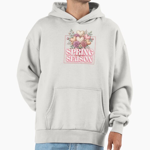Spring Season Floral Hearts Romantic Design Hoodie