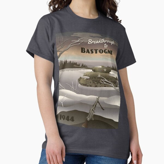 Bastogne 1944 - Battle of the Bulge Travel Poster T-Shirt