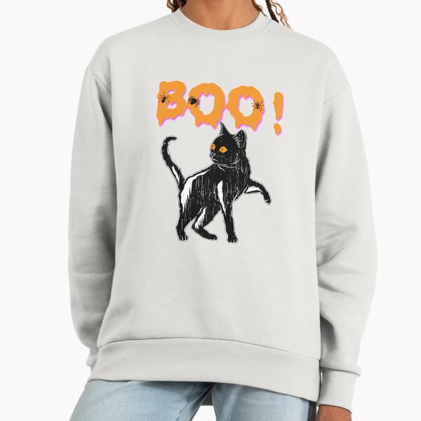 Boo! Black Cat Halloween Holiday T shirt Sweatshirt