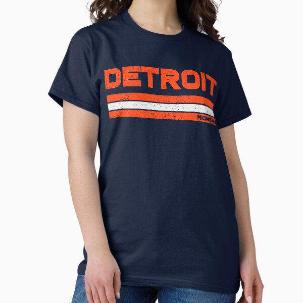 Vintage Detroit Baseball Retro Stripe T-Shirt