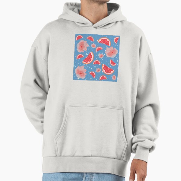 Floral Summer Grapefruit Print Hoodie