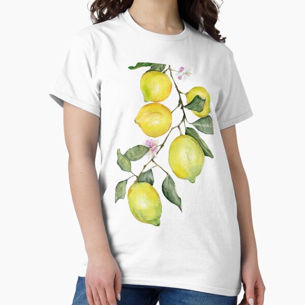 Lemons and Blossoms Watercolor T-Shirt