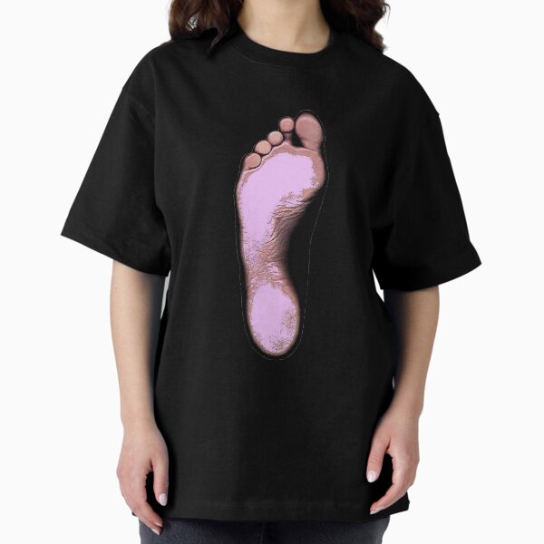 Pink foot in minimalist graphics T-Shirt