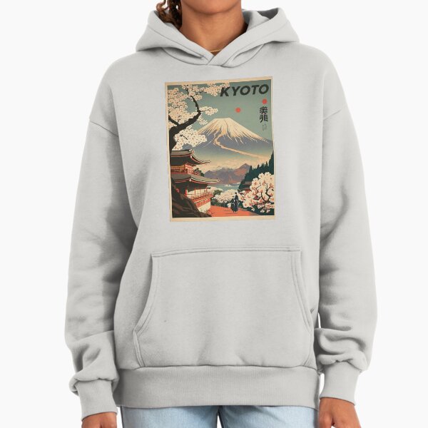 Kyoto Japan Vintage Travel Art Poster Hoodie