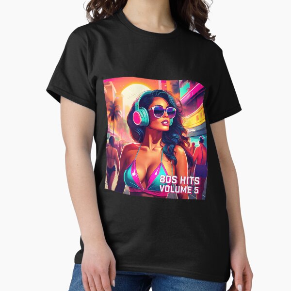80S Electronic Dance Music Record Label T-Shirt
