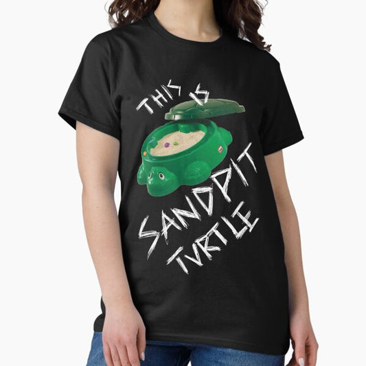 This Is Sandpit Turtle - bmth meme - white on black T-Shirt