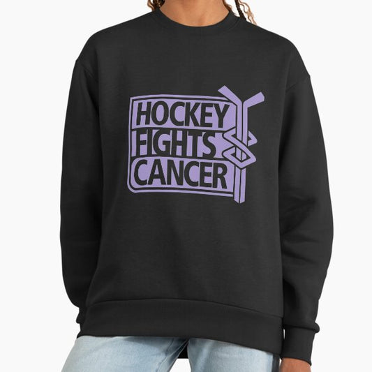 Hockey Fights Cancer - Breast Cancer Awareness - Puck Cancer - Print - Pattern - Hockey is back - Hockey - Illustration Sweatshirt